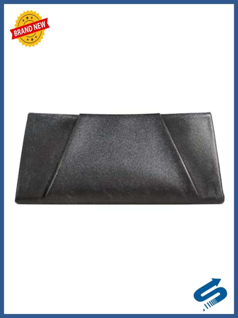 Faux Leather Pleated Clutch Purse Detachable Strap Evening Bag